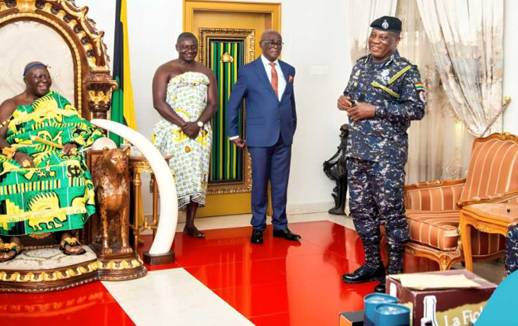 Otumfuo Commends IGP Yohuno and Ashanti Regional Police for Strengthening Security